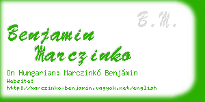 benjamin marczinko business card