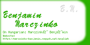 benjamin marczinko business card